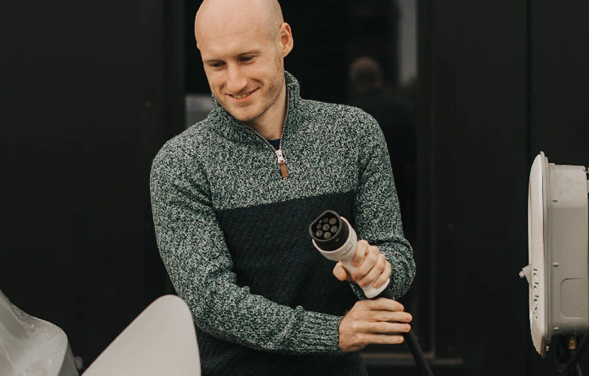 A professional Zappi EV charger install on a home in Dumfries